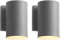 mirrea 7" Modern Outdoor Porch Wall Light, Matte Gray, Pack of 2 by mirrea