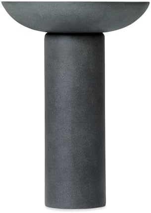 Christopher Knight Home Hanna 25.98" H Bird Bath for Outside, Minimalist Pedestal Bird Baths Bowl, Polyresin Bird Bath with Modern Style Design for Garden Decor & Bird Attraction, Gray - Image 7