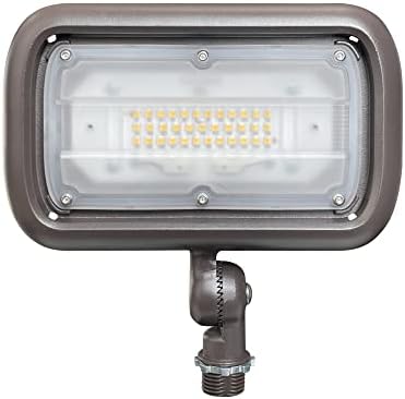 GKOLED 30W LED Floodlight, Outdoor Security Fixture, Waterproof, 100W PSMH Replace, 3000 Lumens, 5000K Daylight White, 70CRI, 1/2" Adjustable Knuckle Mount, UL-Listed by GKOLED