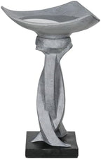 SKYFIRE 22.8”Tall Bird Baths for Garden - Concrete Modern Outdoor Standing Birdbath, Decoration Yard Statue for Garden, Patio, Backyard, Lawn -14.5”Dia X 22.8”H Contemporary Birdbaths with Pedestal - Image 5