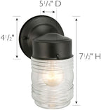 Design House 2-Pack Jelly Jar Wall Light, Indoor or Outdoor, Clear Glass, Matte Black, 590232 - Image 2