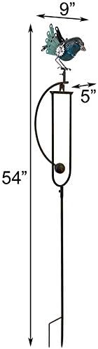Esschert Staked Metal Mechanical Bluebird Rocker, 54" H - Image 3