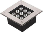 3-36W Landscape Lights - Outdoor Buried Light, 12/24V Square Recessed Spotlight, IP67 Waterproof Walk-in LED Lighting,Outdoor Landscape Garden Ground(Red,12W(24V)) - Image 2