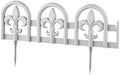 Evelyne Gray Garden Border Plastic Edging – PP Plastic, Short Metal-Free Wrought Iron Look Design, 27pcs Yard Landscaping Fence Liner Lawn Edge Barrier, 35ft Kit of Decorative Lawn Landscape Panels by Evelyne