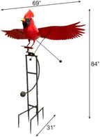 Esschert Staked Metal Giant Flying Cardinal Rocker, 84" H - Image 3