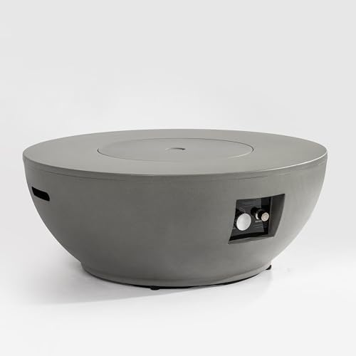 37'' Round Propane Fire Pit Table Set with Hidden Tank Cover - 2-Piece Outdoor Patio Heater, ETL Certified Steel Firepit for Backyard, Deck, Garden (Gas Tank Not Included). - Image 2