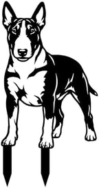 Dog Metal Garden Stake - Weatherproof Dog Silhouette Yard Art, Decorative Outdoor Sign for Lawn & Patio, Heartfelt Gift for Bull Terrier Lovers(Stand,14") by VORISCAPE