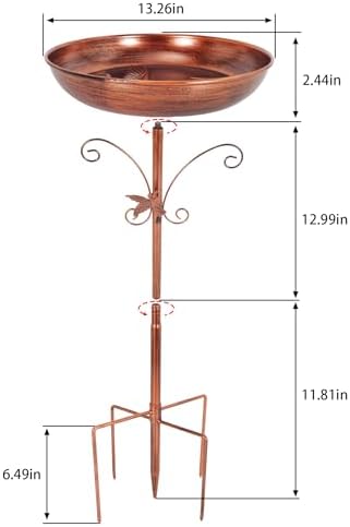 Metal Bird Bath with Solar Fountain for Outdoors - Image 2