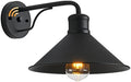 Dusk to Dawn Sensor Wall Sconce Outdoor Lighting Fixture, Industrial Outdoor Barn Light Matte Black Exterior Wall Sconce for Patio,Doorway,Porch,Entryway,Garage, 1 Pack by PTRWOROA