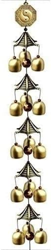 Wind Chimes Indoor Outdoor Metal Pure Copper Wind Chime Sound Crisp Home Decoration Five-Layer/Six-Layer Decoration Hanging Ornament(5 Tiers) by Unknown