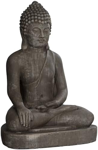 John Timberland Sitting Buddha 29 1/2" High Sandstone Outdoor Statue - Image 5
