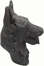Solid Rock Stoneworks German Shepherd Bust- Graphite- 14" Tall x 8"W x 10"D - Image 3