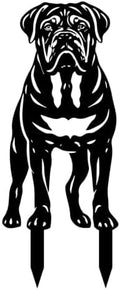 Dog Metal Garden Stake - Weatherproof Dog Silhouette Yard Art, Decorative Outdoor Sign for Lawn & Patio, Heartfelt Gift for Mastiff Lovers by VORISCAPE