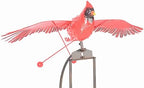 Rustic Flying Cardinal Kinetic Balancer Rocker Garden Stake Outdoor Yard Art Wind Sculpture Patio Decoration -Red - Image 3
