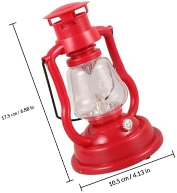 2pcs Vintage Kerosene Lamp with Handle, Metal and ABS Hanging Decor - Image 2