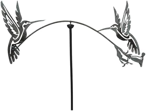 Red Carpet Studios Garden Stake Decorative Metal Balancing Buddies Yard Art, 48" Tall, Silhouette Hummingbirds by RedCarpetStudios