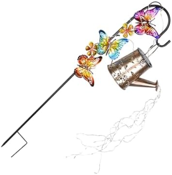 Garden Stake Solar Watering Can Decor by Unknown