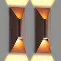 Outdoor Wall Lights 2 Pack, 15" Up and Down Porch Wall Sconce, Waterproof Exterior Lighting Fixtures, Replaceable Bulb, 3000K LED, Modern Brown Outdoor Lights for House Garage by TPSHPTS