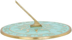 Solstice NESW Summer Vibes Sun Clock Sundial Blue Verdigris Finish 10" Dia Vintage Sun Dial Garden or Lawn Clock Compass Round Patio Outdoor Compass Sundials for Yards - Image 5