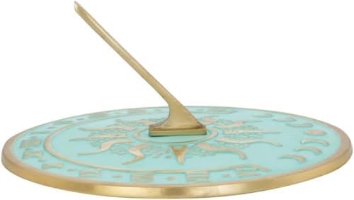 Solstice NESW Summer Vibes Sun Clock Sundial Blue Verdigris Finish 10" Dia Vintage Sun Dial Garden or Lawn Clock Compass Round Patio Outdoor Compass Sundials for Yards - Image 5