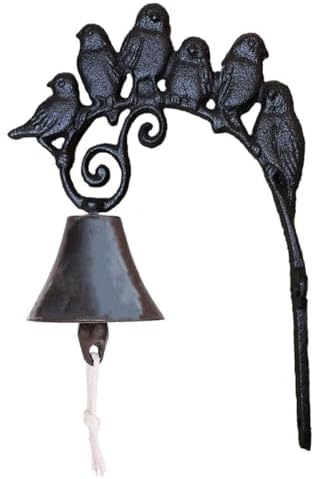 Rustic Style Doorbell Vintage Iron Wall Bell Xmas Wall Mounted by TOBBOMEY
