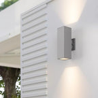 mirrea 12" Modern Outdoor Porch Light in 2 Lights, Matte Gray, 2 Pack - Image 4