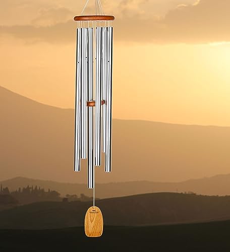 Woodstock Wind Chimes for Outside Amazing Grace, 53" Outdoor Windchime Garden Patio Decor, Front Porch Spring Decor, Memorial Sympathy Wind Chimes Gift, Heavenly Chime (AGXLS) - Image 4