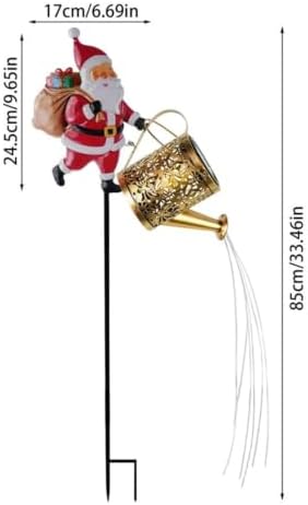 Solar Santa Watering Can Garden Light Christmas Lawn Yard Decor - Image 5