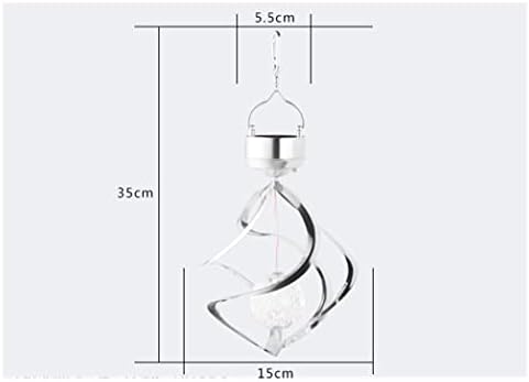 Wind Chime Hanging LED Solar Revolving Wind Chimes Hanging Spiral Solar Lights Colorful Decorative Wind Chime for Garden - Image 2