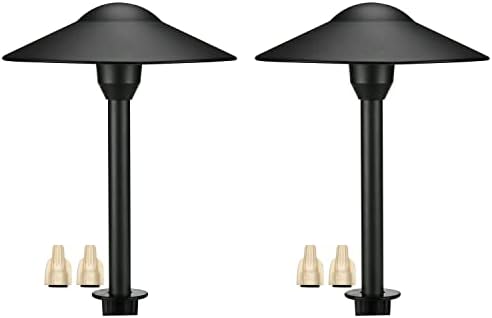 Lumina Lighting® 3W Landscape Lighting 12V Landscape Lights Low Voltage Landscape Path Lights Warm White Waterproof Outdoor Replaceable G4 LED Bulb for Garden Pathway Lawn Yard (Black, 2-Pack) by LuminaLighting%C2%AE