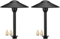 Lumina Lighting® 3W Landscape Lighting 12V Landscape Lights Low Voltage Landscape Path Lights Warm White Waterproof Outdoor Replaceable G4 LED Bulb for Garden Pathway Lawn Yard (Black, 2-Pack) by LuminaLighting%C2%AE