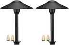 Lumina Lighting® 3W Landscape Lighting 12V Landscape Lights Low Voltage Landscape Path Lights Warm White Waterproof Outdoor Replaceable G4 LED Bulb for Garden Pathway Lawn Yard (Black, 2-Pack) by LuminaLighting%C2%AE