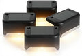 4 Pack Solar Step Lights, Waterproof Outdoor LED Deck Lights, Black Solar Stair Lights for Garden, Patio, Fence, Yard, Staircase by Unknown