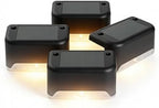 4 Pack Solar Step Lights, Waterproof Outdoor LED Deck Lights, Black Solar Stair Lights for Garden, Patio, Fence, Yard, Staircase by Unknown