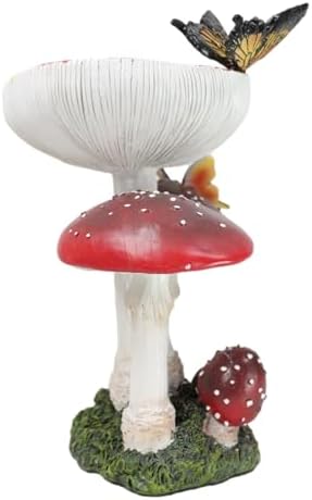 Ebros Gift Enchanted Fairy Garden Toadstool Mushrooms Forest with Monarch Butterflies Home Decor Figurine 9.25" H Do It Yourself Ideas Collectible Mini Fairies Pixies Fantasy - Image 4