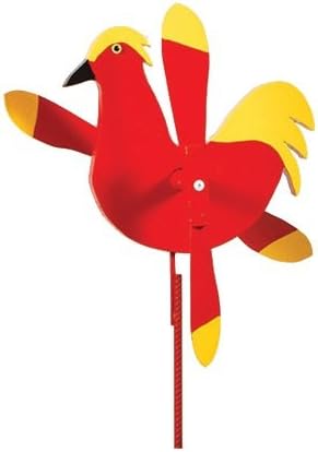 Red Rooster Whirligig/Whirly Bird Garden Spinner Lawn Decoration Amish-made by Dress+The+Yard