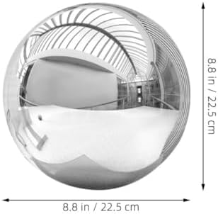 GALPADA Stainless Steel Mirror Reflective Garden Sphere 225mm Silver - Image 2
