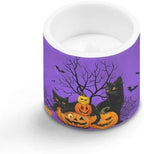 4Pcs Black Cat Pumpkin Flickering Flameless Candles with Remote Battery Operated Halloween Pillar Candles with Timer LED Elictric Pillar Tealights for Party Banquet Home Decorations - Image 2