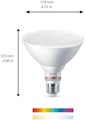 PHILIPS Smart 120W PAR38 Color LED Light Bulb 2-Pack - Connects to Your Wi-Fi - E26 Smart Bulb - Control with Voice or App + Activate with Motion - Matter Compatible - Image 2