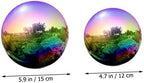 DOITOOL Garden Gazing Ball 2pcs Garden Reflector Outdoor Mirror Stainless Steel Mirror Artificiales para Shiny Sphere Balls Polished Ornament Sphere Globe Gazing Globe Prom - Image 6