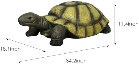 SKYFIRE Turtle Statues for Garden - 34.2” x 18.1” x 11.4” Fiber Reinforced Concrete Figurine Statue, Garden Sculptures & Statues Decor for Outdoors, Lawn, Yard - Outdoor Ornaments Gardening Gifts - Image 6