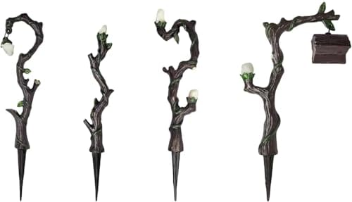 Lulu Decor, 100% Cast Iron Fairy Lamps Garden Decor Fairy Garden Accessories (Set of 4) by LuluDecor