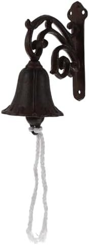 Cast Iron Wall Bell Yh02211 Rustic Hanging Doorbell by Healifty