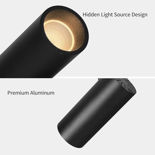 Aisilan 4 Pack 9W LED Modern Black Directional Dimmable Spotlight Indoor Adjustable 90° Anti Glare Ceiling Spot Light Lamp for Foyer Living Room Picture Artwork Lighting, Warm White 3000K, CRI 97 - Image 4