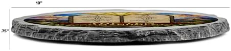 Magnolia Garden 10-Inch Ten Commandments - Faux Stained Glass Exodus Bible Verse Garden Stone, Weather-Resistant Resin Pathway Accent, Inspirational Christian Outdoor Yard Decor & Walkway Plaque - Image 2