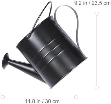 Xmas Solar Watering Can Lamp for Lawn Patio Black Iron Decorative Lighting - Image 2