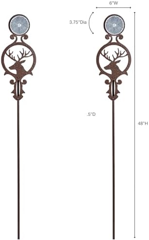 Touch of Class Pathways Driveway Marker Stake, Deer, Bronze, Set of 2 - Image 2