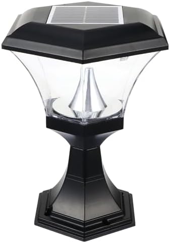 Operitacx Solar Outdoor Post Light Waterproof Black for Garden by Operitacx
