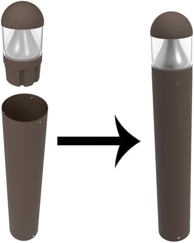 Commercial LED Bollard Path Lights 24W/19W/14W Watt Tunable 3000K/4000K/5000K Color Selectable 140LM/W 120-277V Dimmable 42" Modern Landscape Lighting for Garden Pathway UL Listed (type 2) - Image 5