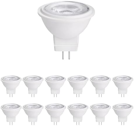 MR11 LED Bulb 12V, 3W 2700K-3000K Warm White 12-Pack by Makergroup